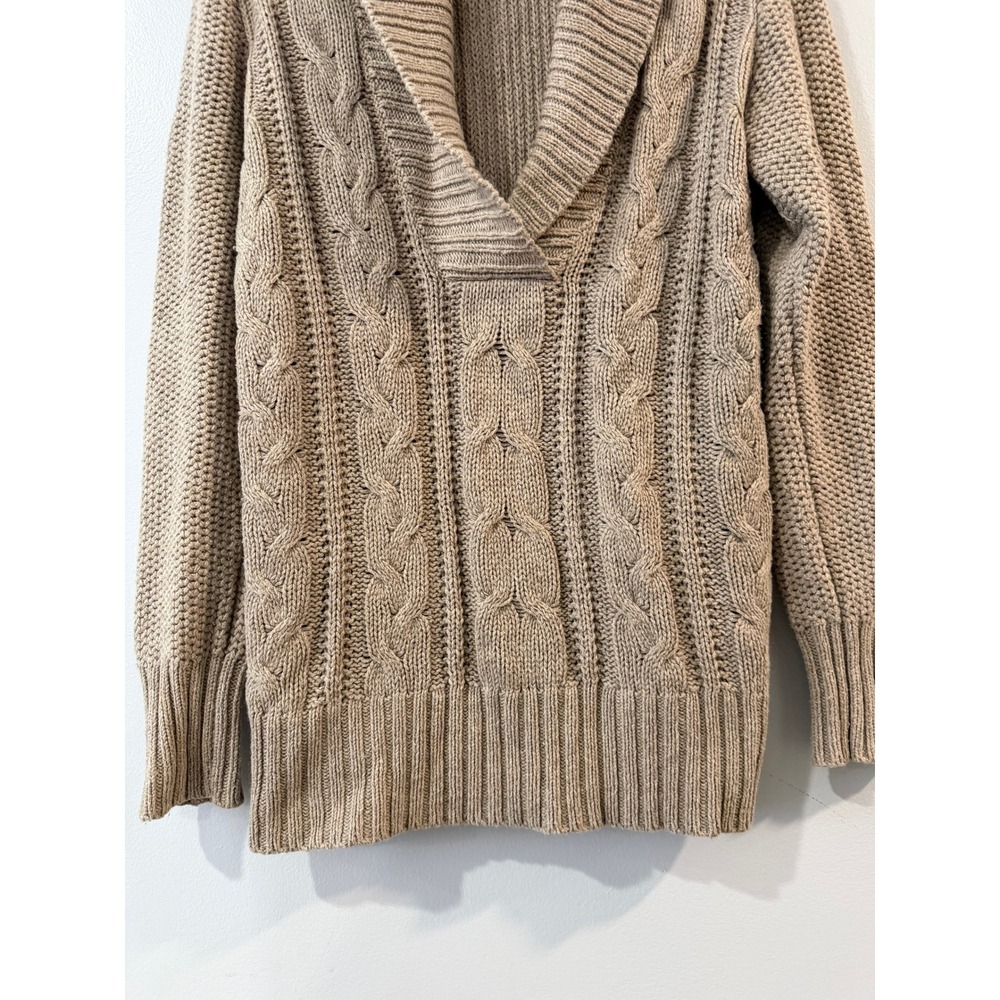 Vintage Old Navy Womens Cable Knit Sweater Cotton Blend Large y2k - Picture 3 of 6